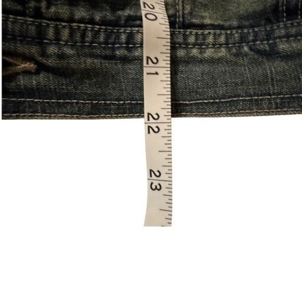 Eddie Bauer True Vintage L 90's 100% Cotton Denim Distressed Trucker Jacket - Picture 13 of 15